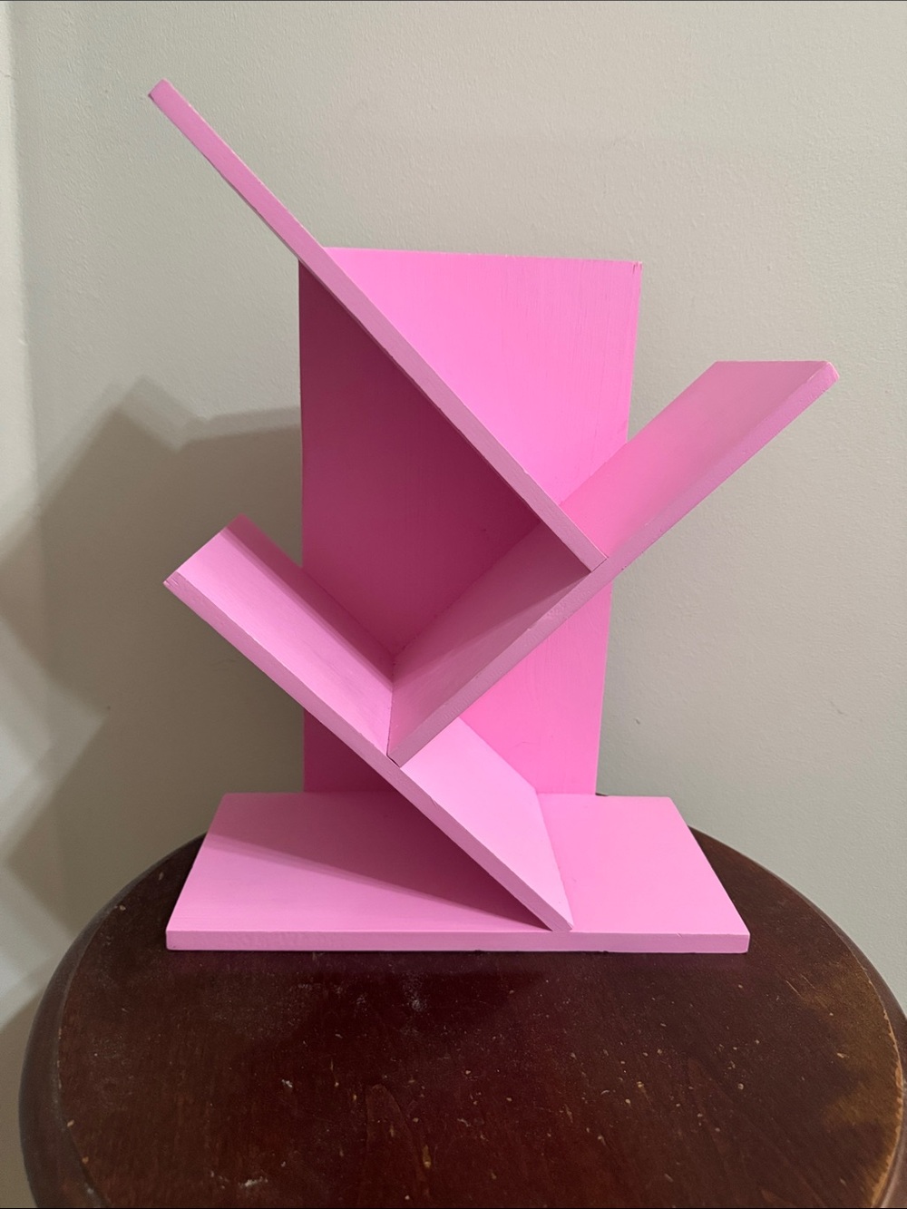 Ashland Pink Modern Geometric Desk Bookshelf